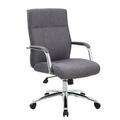 Norstar Modern Executive Conference Chair - Grey Linen B696C-SG